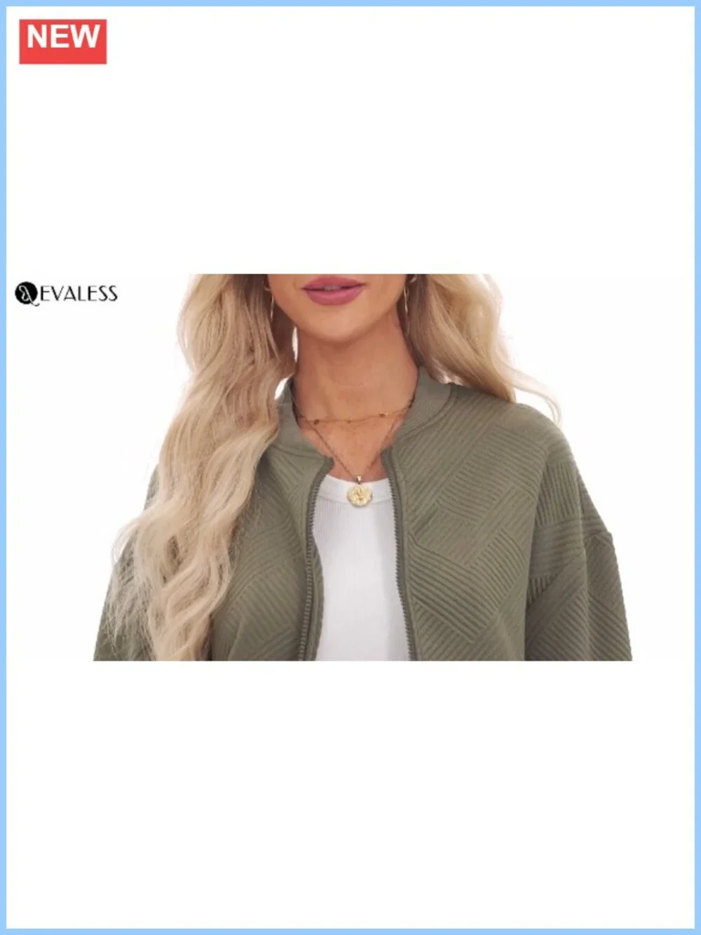 Women's Casual Bomber Jacket Stand Collar Zip Up Pockets